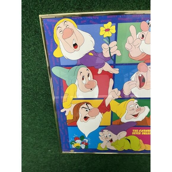 Vintage 16x20 WALT DISNEY THE SEVEN DWARFS POSTER FROM MOVIE SNOW WHITE #82269 - Picture 2 of 5